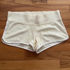 EXPRESS Light Yellow Terry Cloth Shorts Size Small NWOT